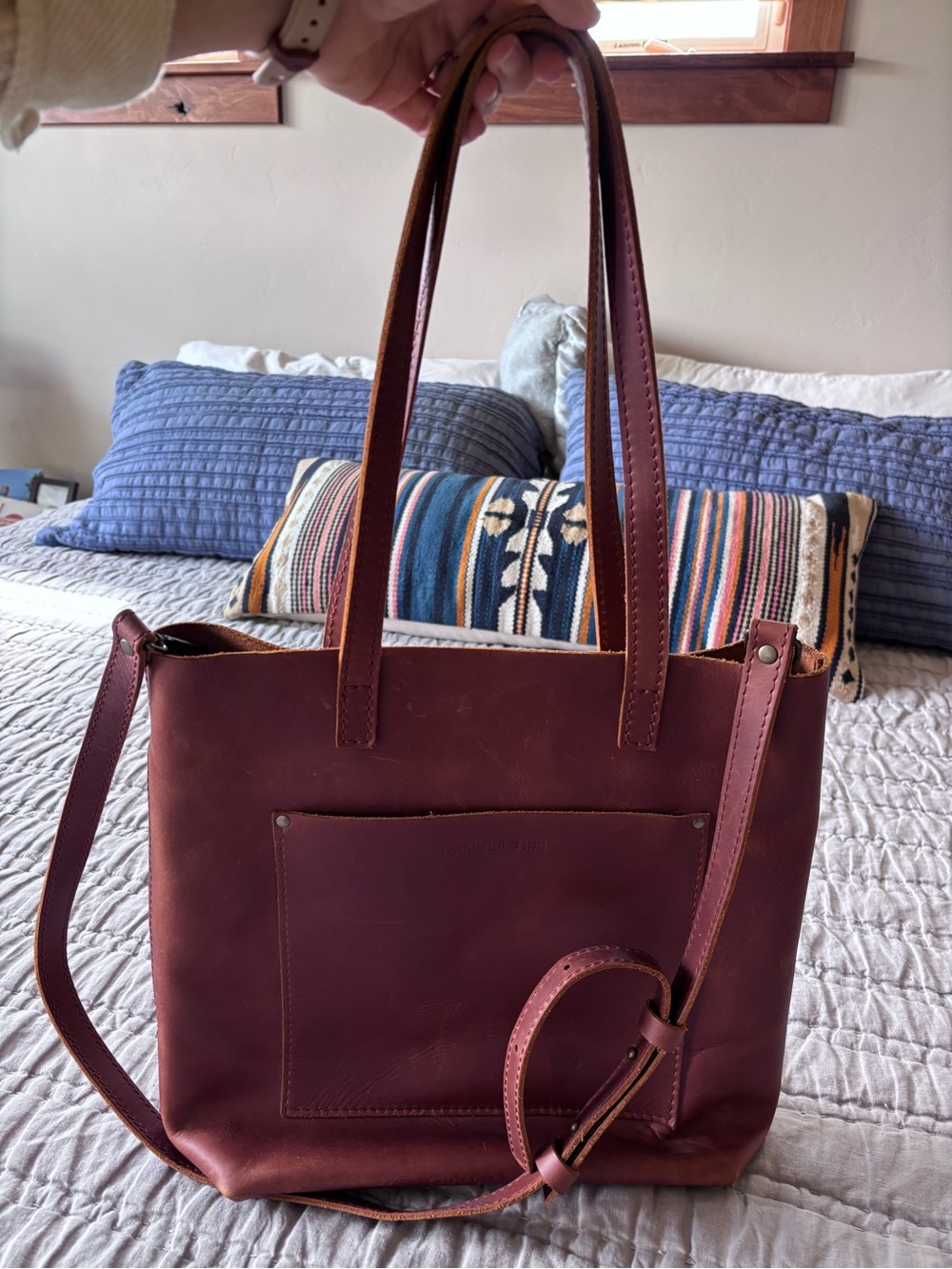 Portland Leather Good Crossbody Tote - Picture 10 of 13
